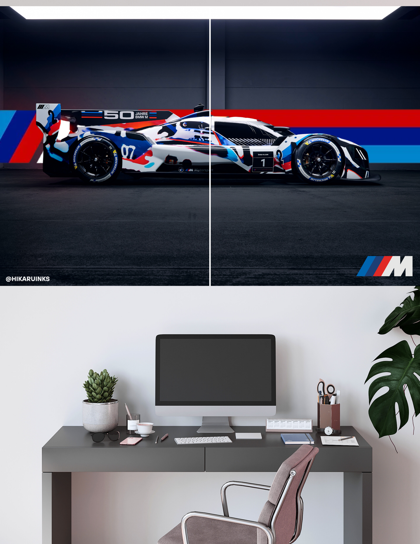 BMW M Hybrid V8 | 2 Split Poster | High Quality Design | #HI2S1