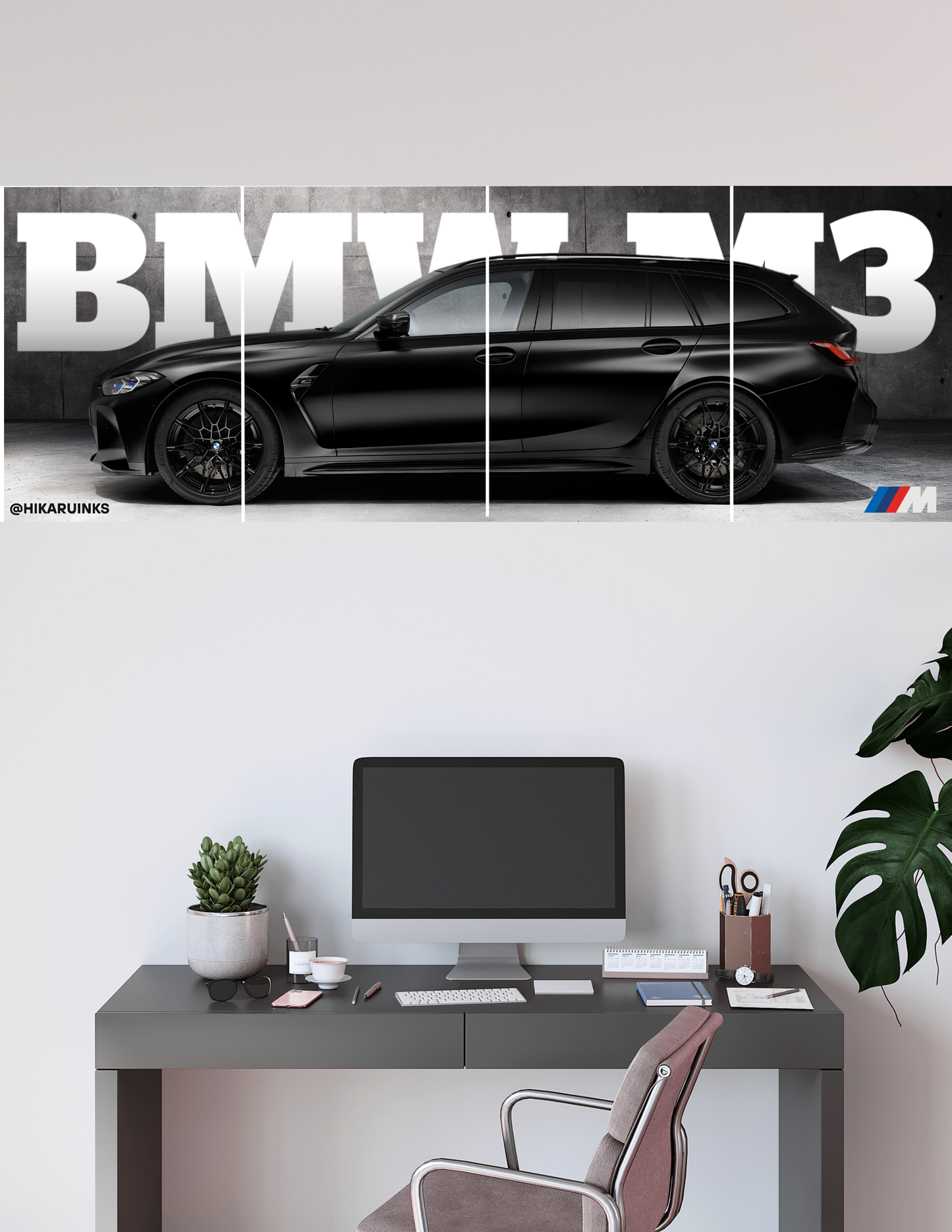 BMW M3 | 5 Split Poster | High Quality Design | #HI5S3