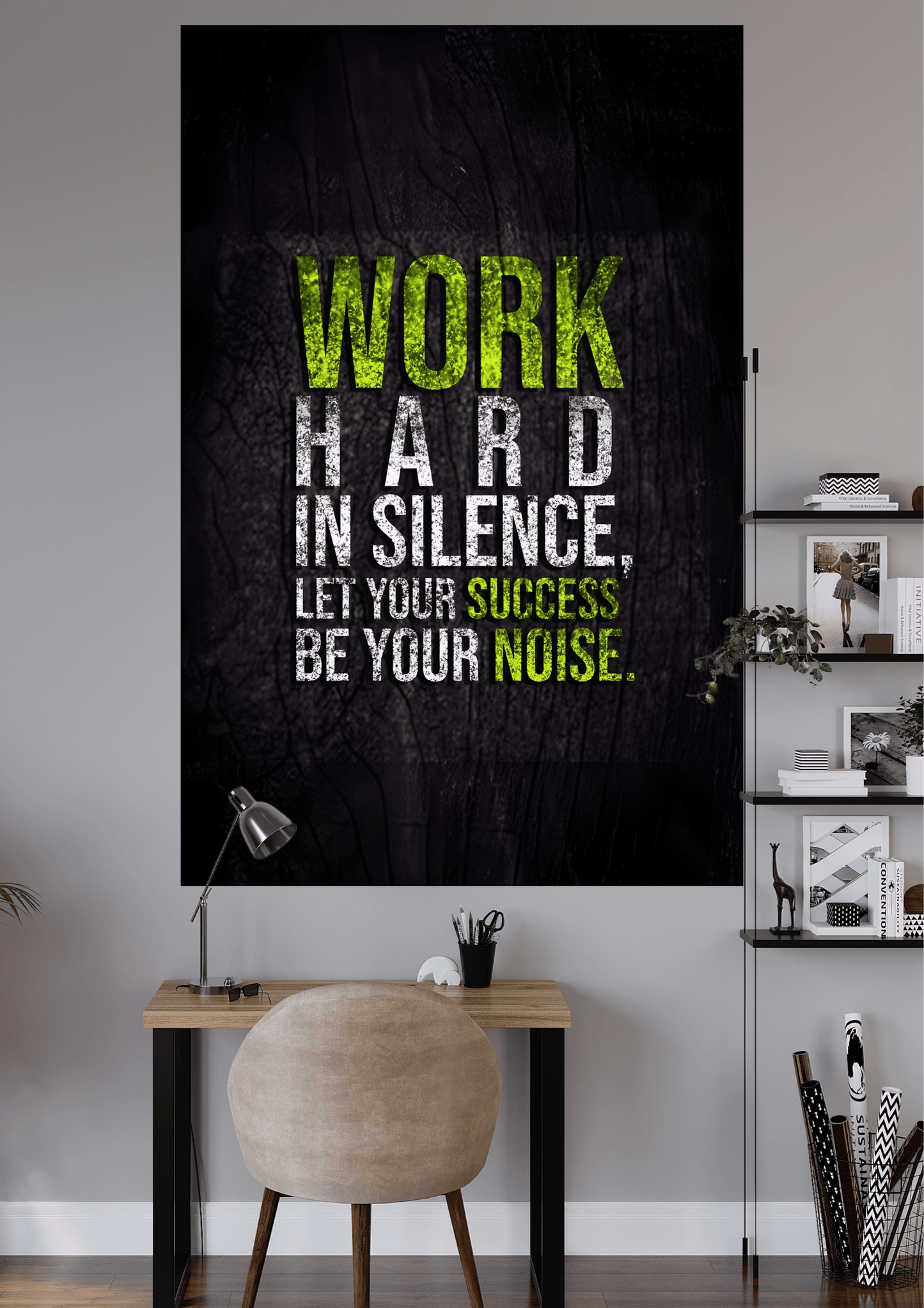 WORK HARD IN SILENCE QUOTE | UNIQUE DESIGN | QUOTES POSTER | #OFFHIP170
