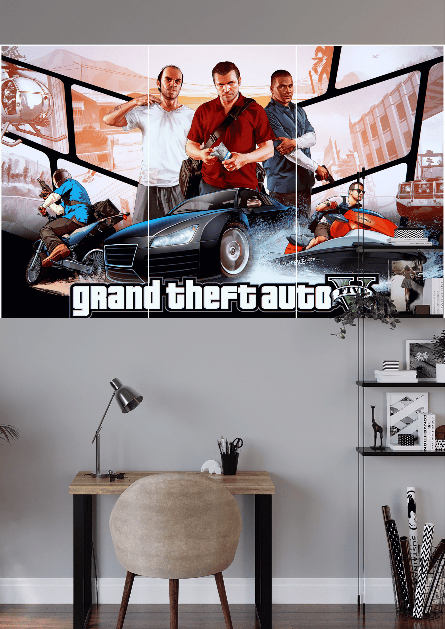 GTA SPLIT POSTER | 3 Split Poster | High Quality Design | #HI3S184