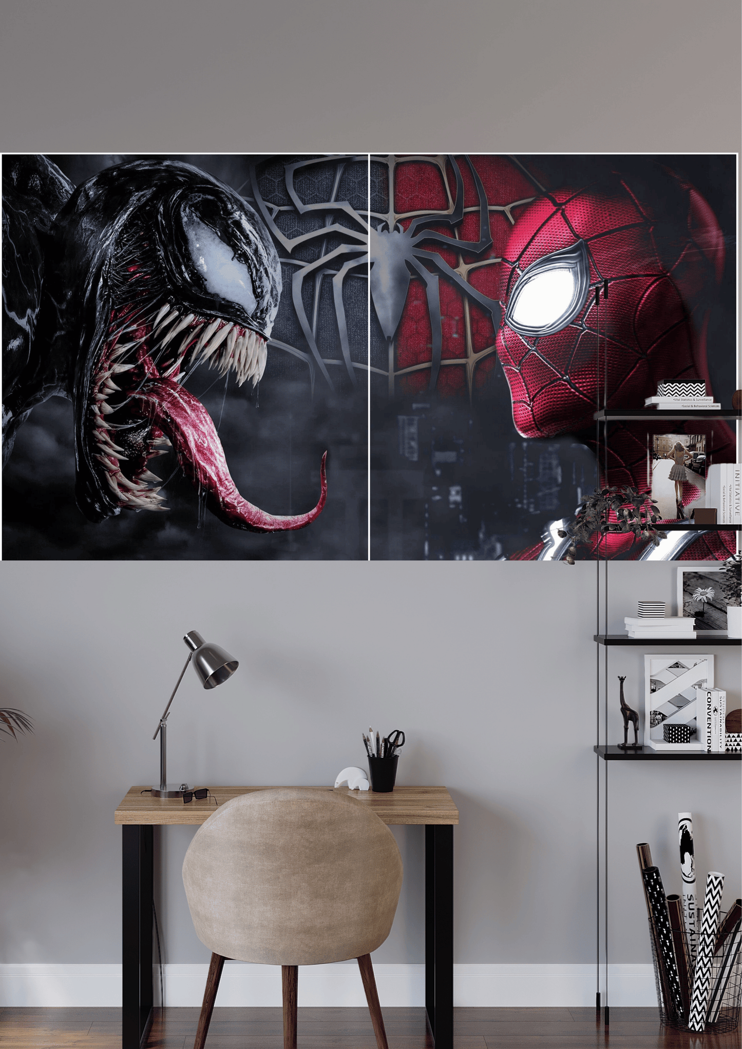 SPIDERMAN AND VENOM SPLIT POSTER | 2 Split Poster | High Quality Design | #HI2S198