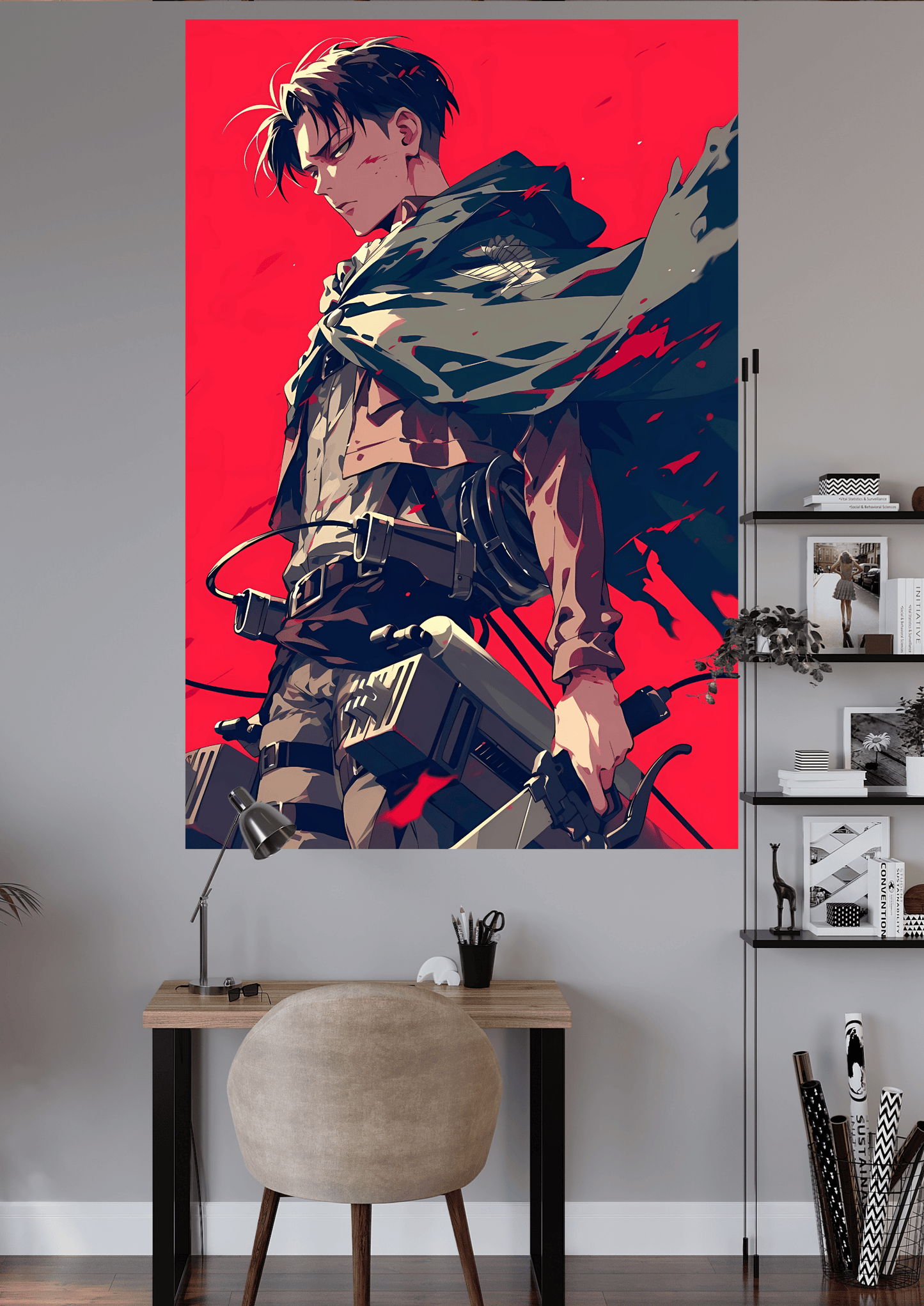 LEVI ACKERMAN FRO AOT | UNIQUE DESIGN | ANIME POSTER | #OOFHIP110
