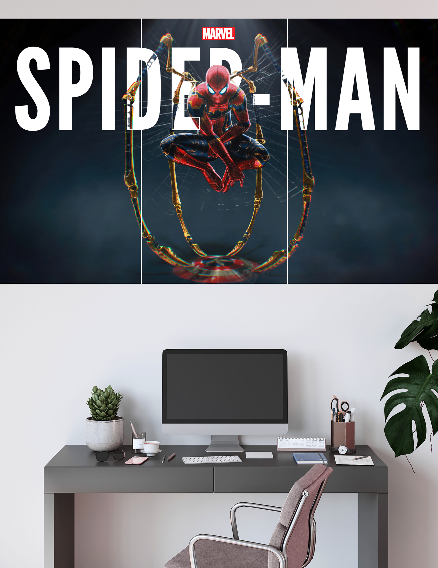 Spiderman Iron Spider Armor | 3 Split Poster | High Quality Design | #HI3S5