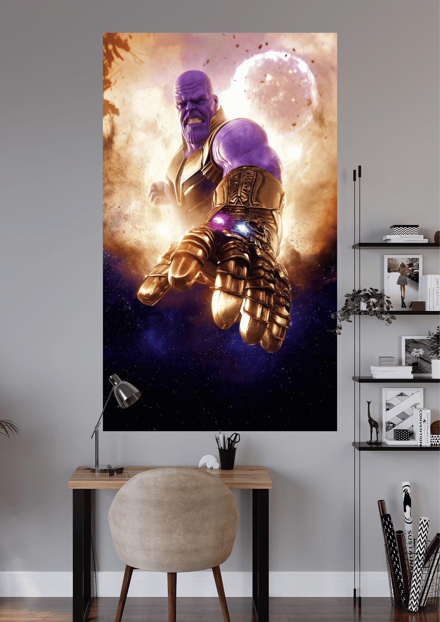 INFINITY STONES THANOS | UNIQUE DESIGN | MARVEL POSTER | #OFFHIP127