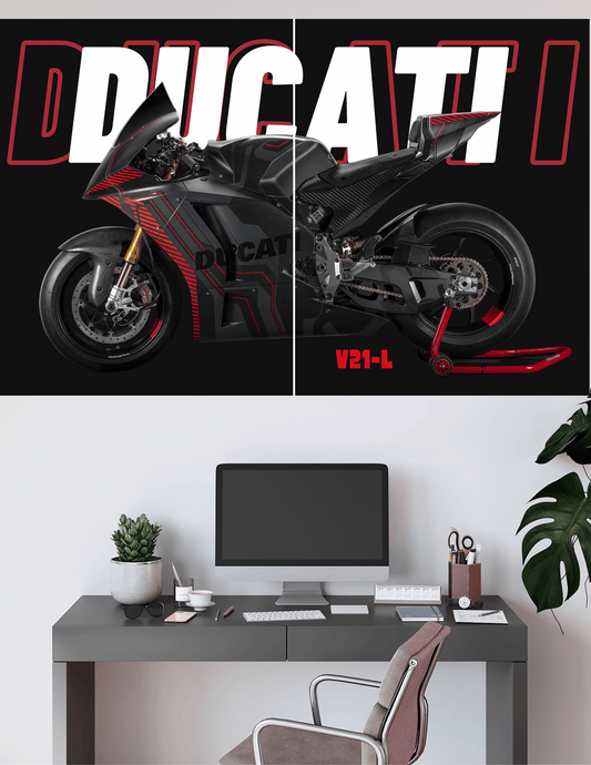 DUCATI V21 L | 2 Split Poster | High Quality | #HI2S2