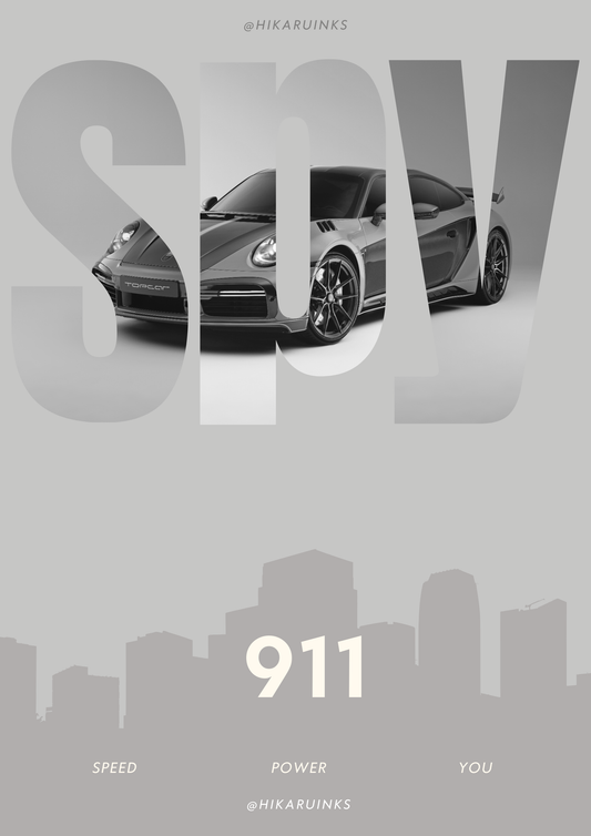 PORSCHE 911 (SPY) | UNIQUE DESIGN | CAR POSTER