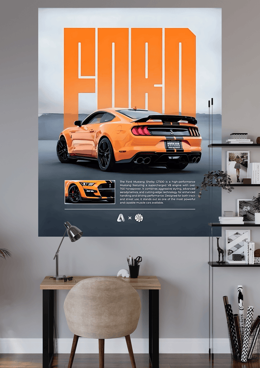 FORD MUSTANG | CAR POSTER | UNIQUE DESIGN OF CAR POSTERS | #HIP034