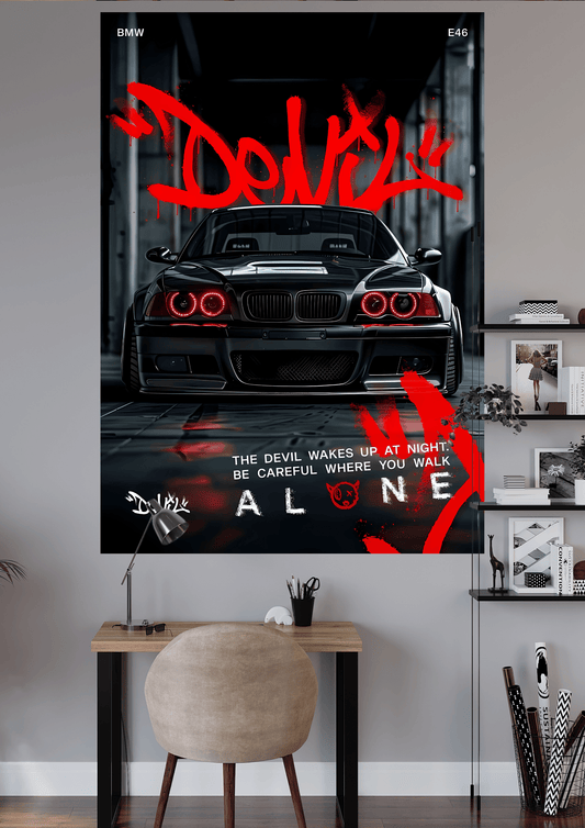 BMW ALONE ITSELF A KILLER POSTER | CAR POSTER | UNIQUE BMW POSTER | #OFFHIP046