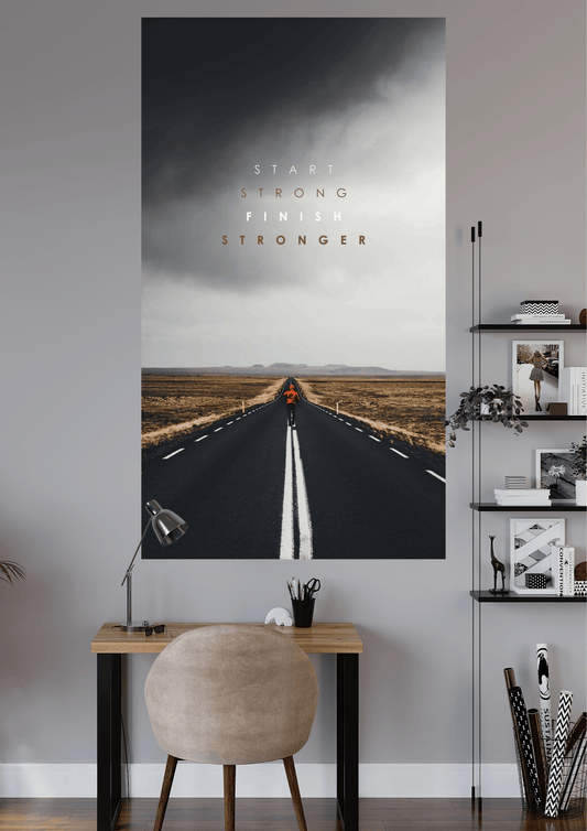 FINISH STRONGER | UNIQUE DESIGN | QUOTES POSTER | #HIP168