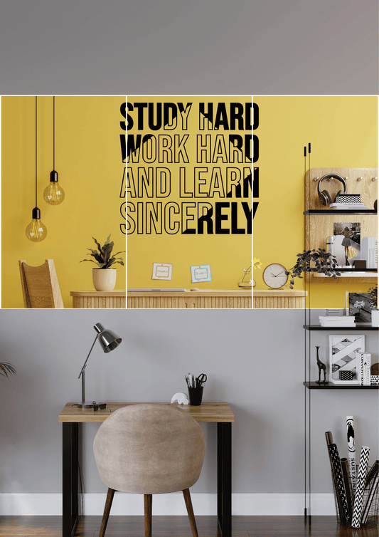 STUDY MOTIVATION | 3 Split Poster | High Quality Design | #HI3S174