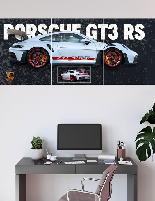 Porsche 911 GT-RS | 3 Split Poster | High Quality Design | #HI3S8
