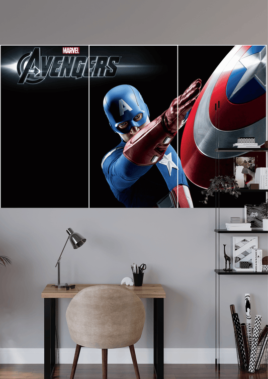 AVENGERS CAPTAIN AMERICA | 3 Split Poster | High Quality Design | #HI3S181
