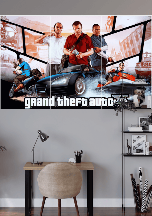 GTA SPLIT POSTER | 3 Split Poster | High Quality Design | #HI3S184