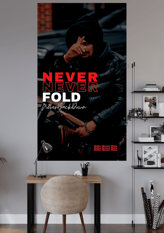 NEVER FOLD BY SIDHU MOSE WALA | UNIQUE DESIGN | SONG POSTER | #HIP066