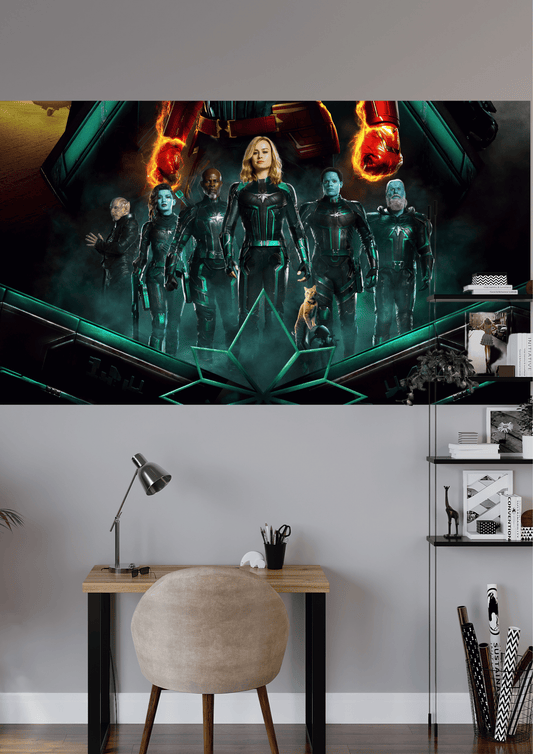 CAPTAIN MARVEL TEAM LANDSCAPE POSTER | UNIQUE DESIGN | MARVEL POSTER | #HIL205