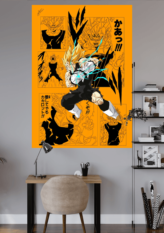 VEGETA FORM DRAGONBALL Z KAI | UNIQUE DESIGN | ANIME POSTER | #OFFHIP087