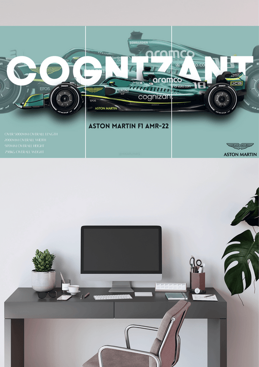 Cognizent Formula-1 Aston Martin Split Poster | 3 Split Poster | High Quality Design | #HI3S14
