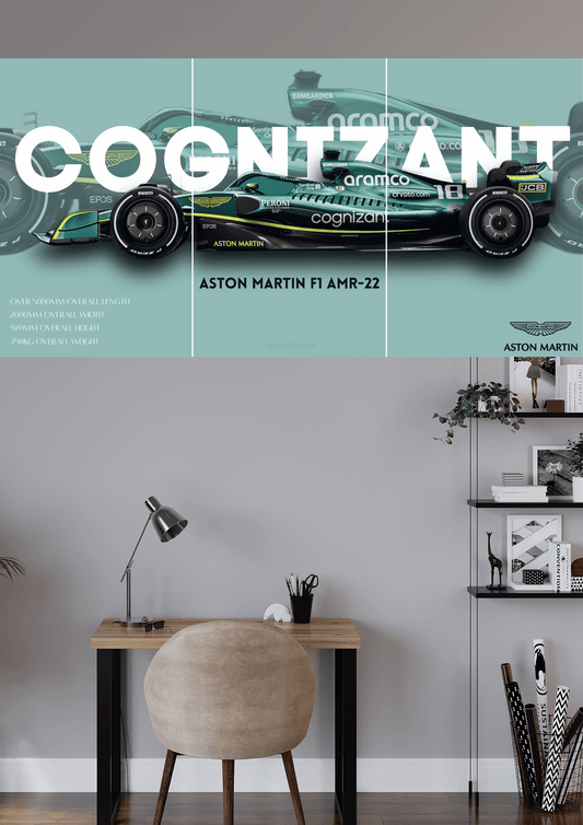 Cognizent Formula-1 Aston Martin Split Poster | 3 Split Poster | High Quality Design | #HI3S14